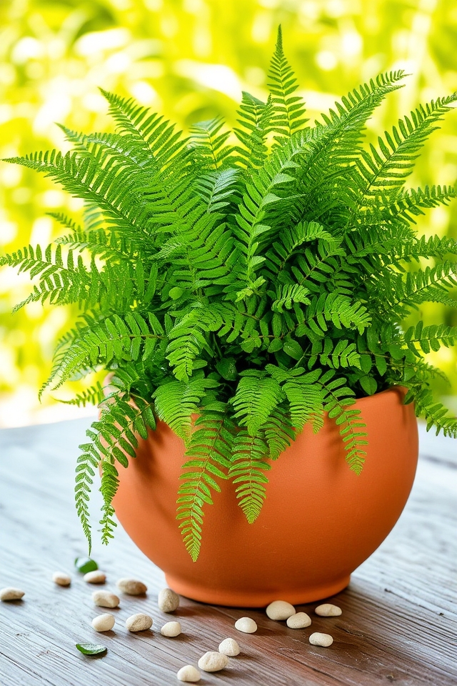 lush ferns for small balconies