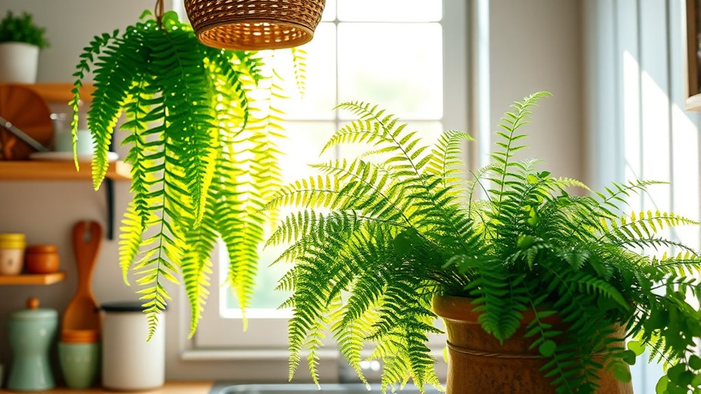 lush green kitchen decor