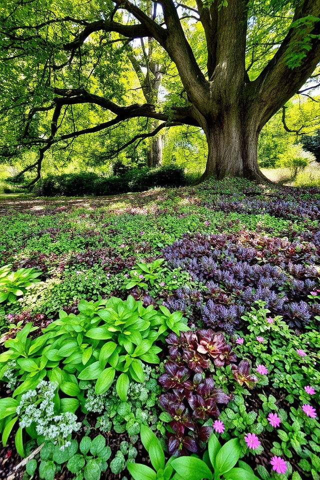lush tree canopy ground covers