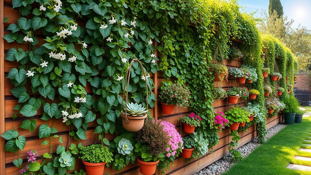 lush vertical garden privacy