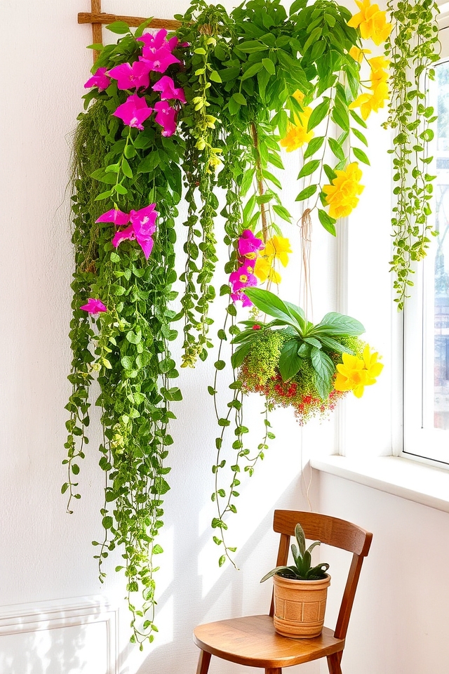 lush vertical plant arrangements
