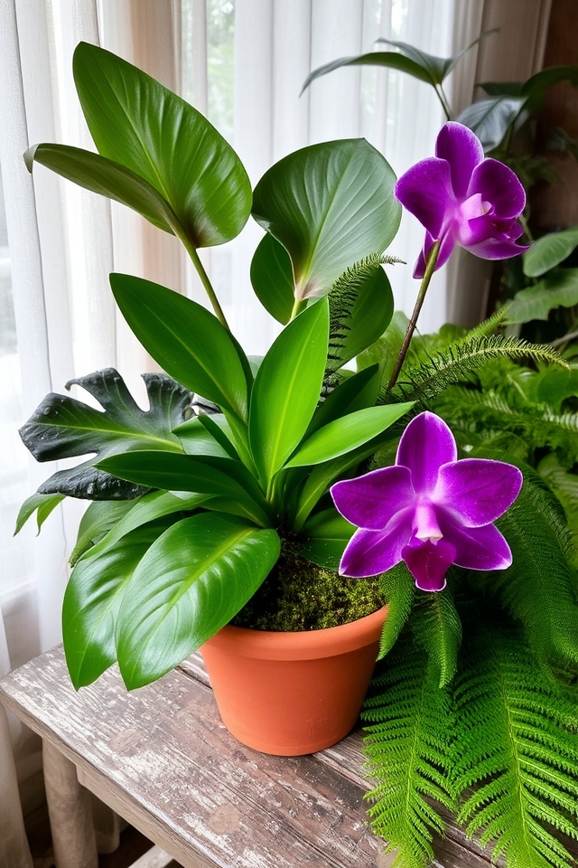 lush vibrant exotic plants