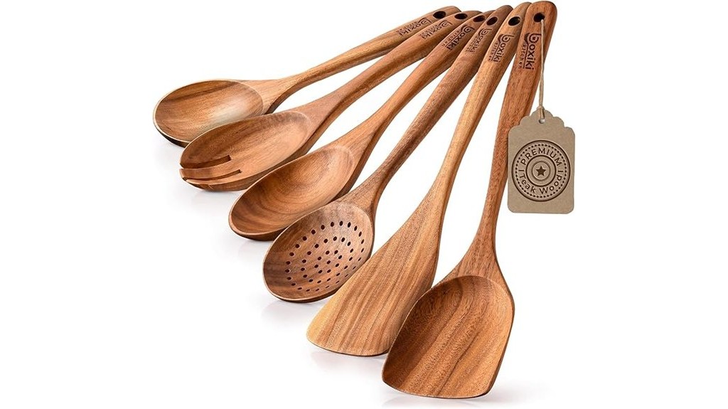 luxury teak wood utensils