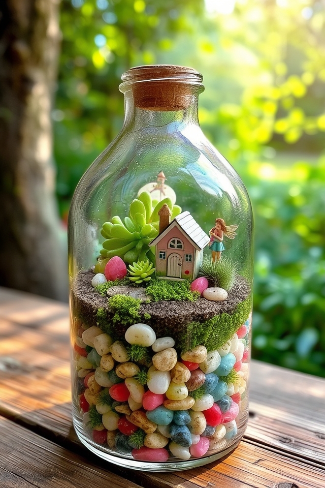magical bottle fairy garden