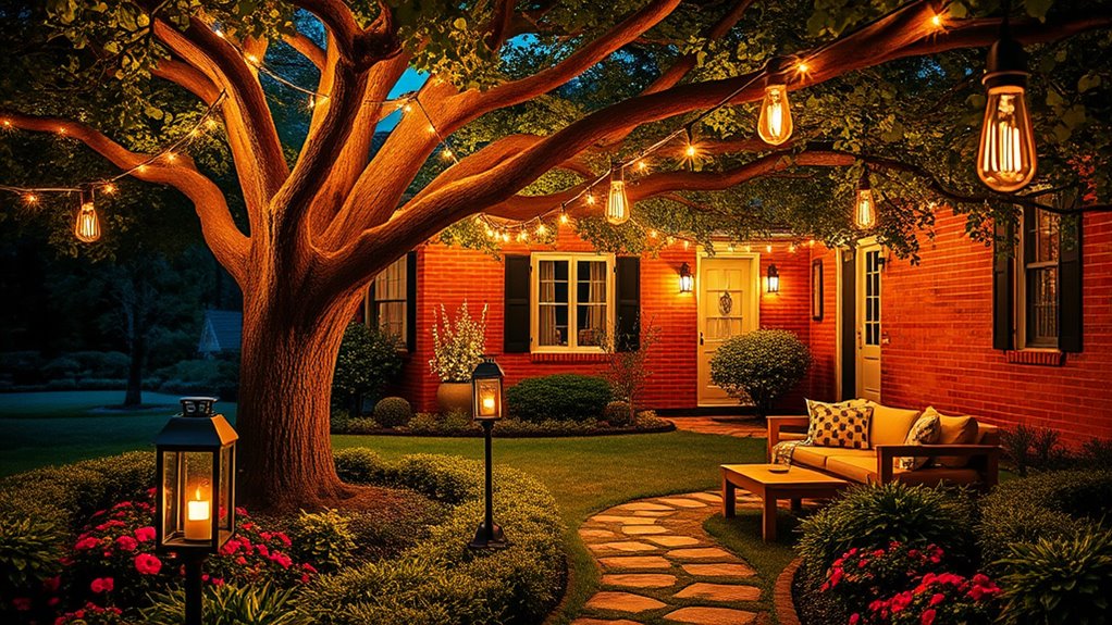 magical evening garden lighting