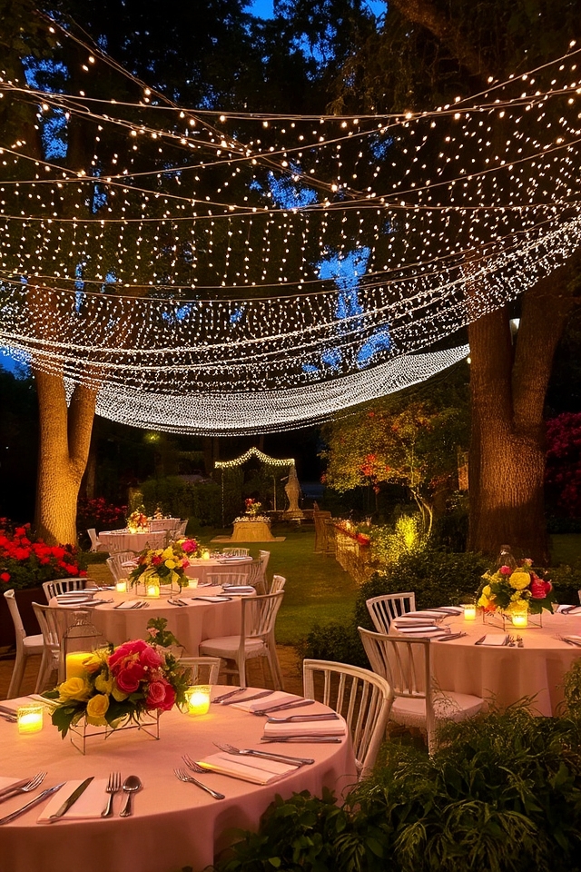 magical outdoor wedding ambiance