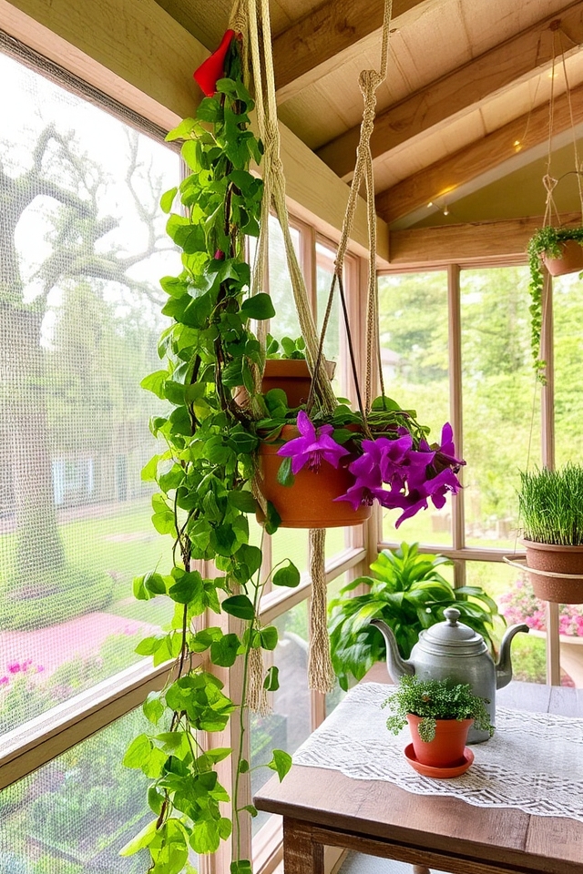 maximize airflow with hanging planters