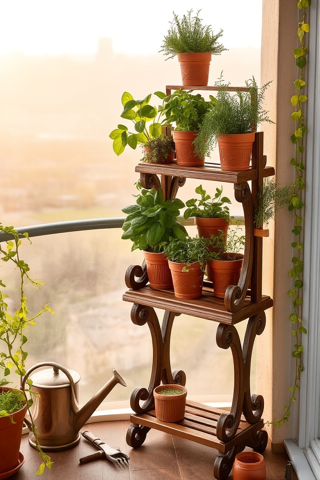maximize space with herbs
