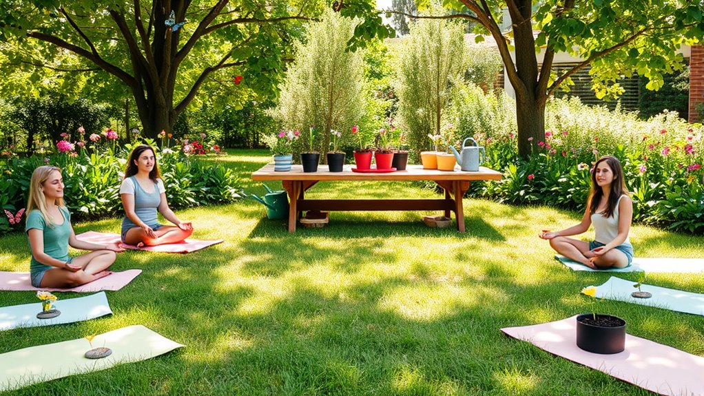 meditation and planting session