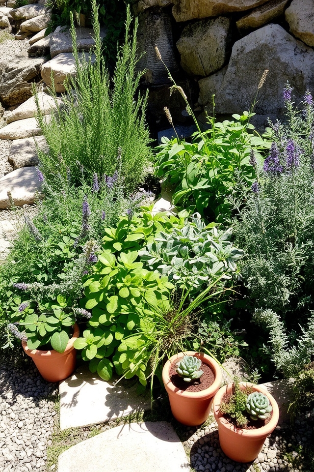 mediterranean herb garden creation