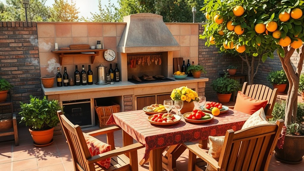 mediterranean outdoor cooking haven