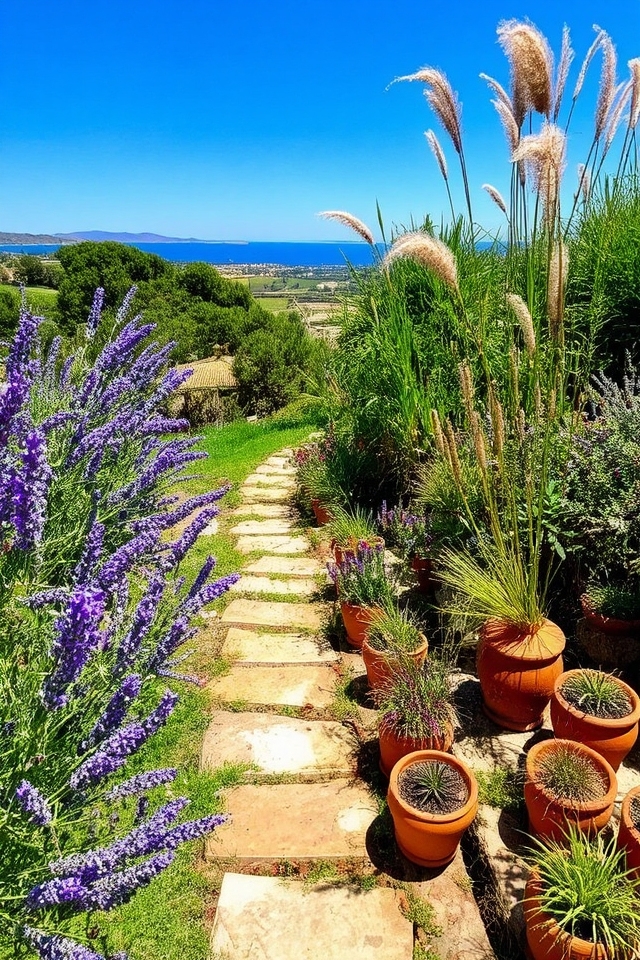 mediterranean plants and pathways