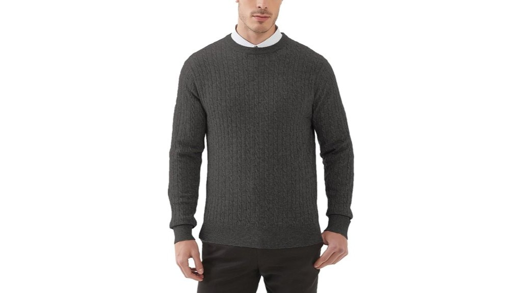 men s cable knit sweater