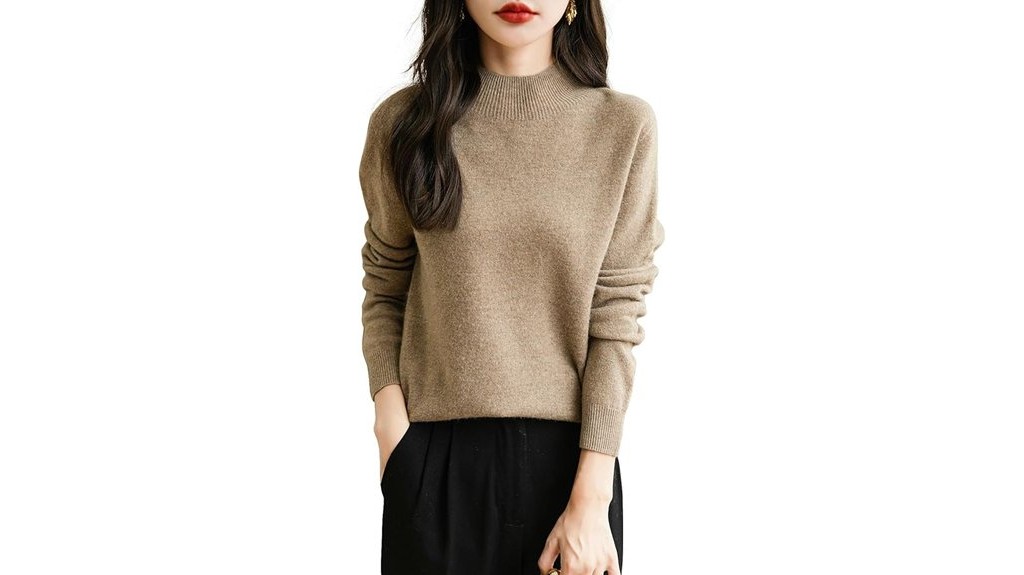 merino wool mock neck