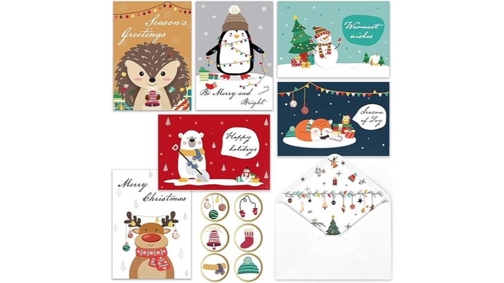 merry christmas card set