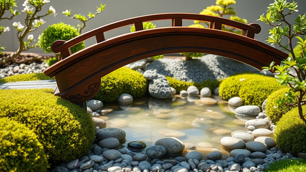 miniature bridges enhance gardens