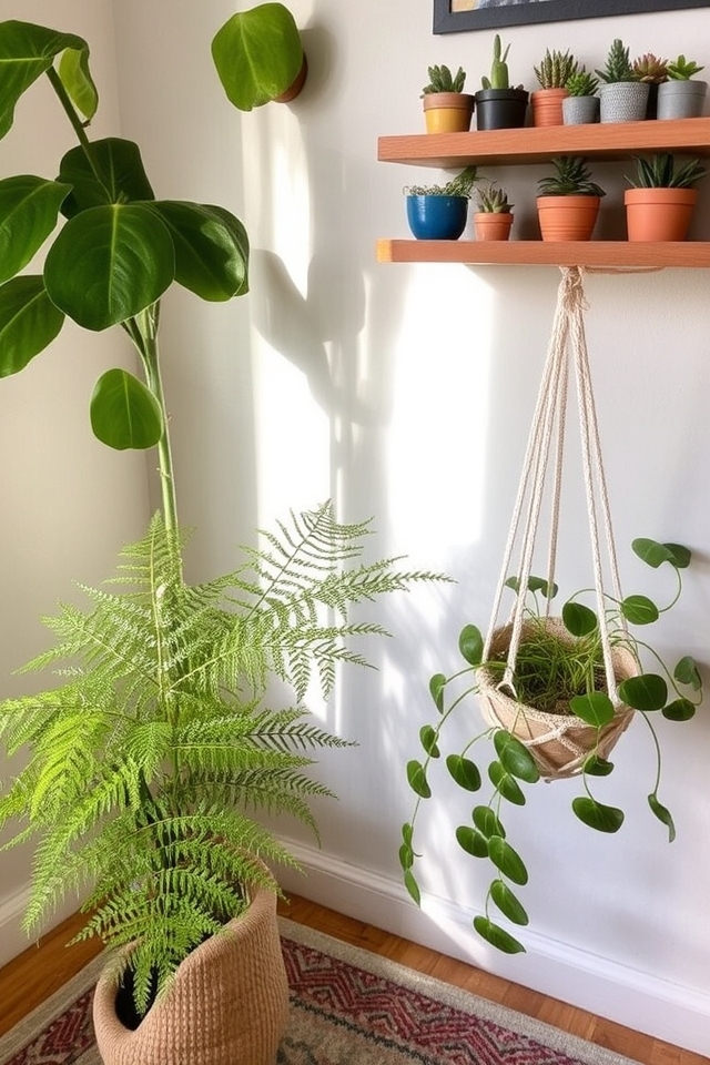 mixed height plant arrangement
