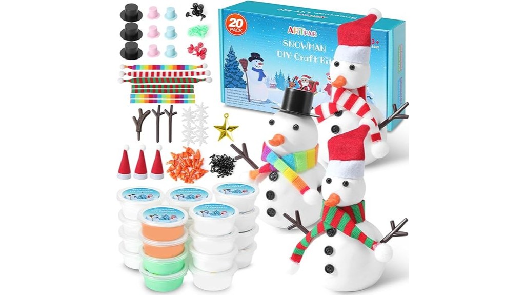 modeling clay snowman kit