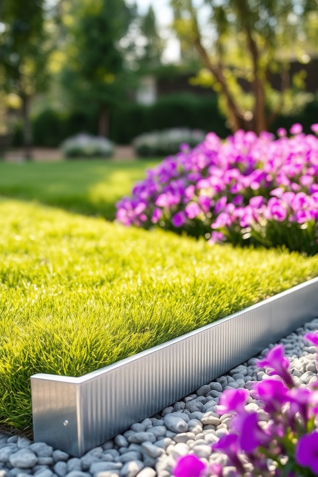modern metal garden edging