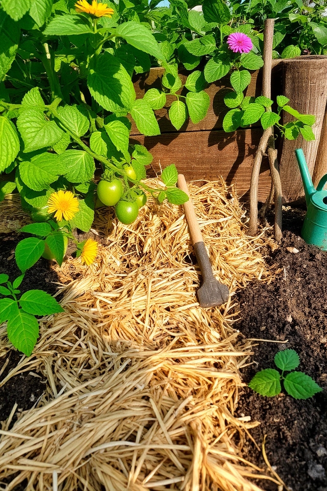 moisture retention through mulch
