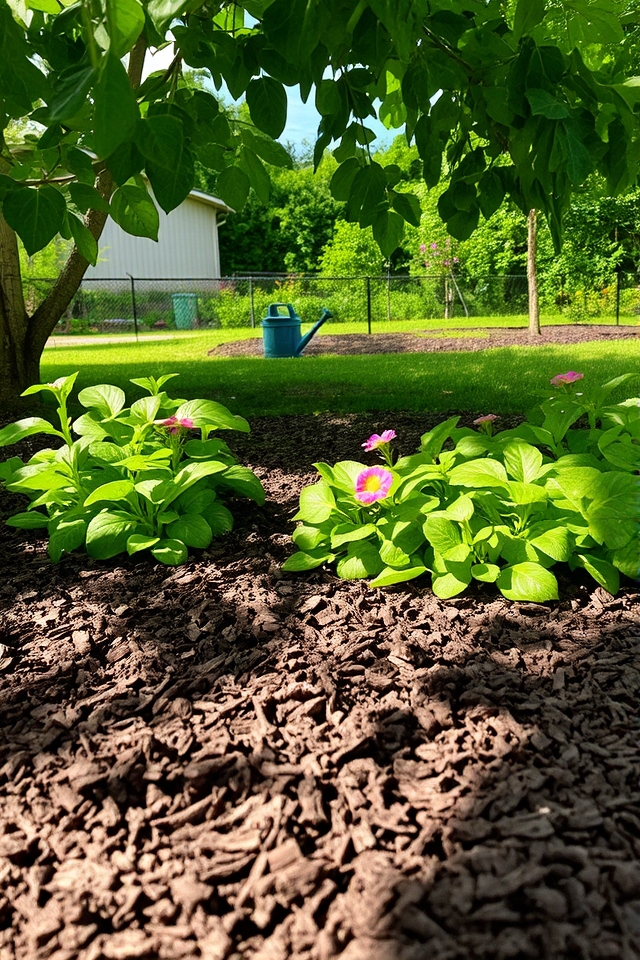 moisture retention with mulch