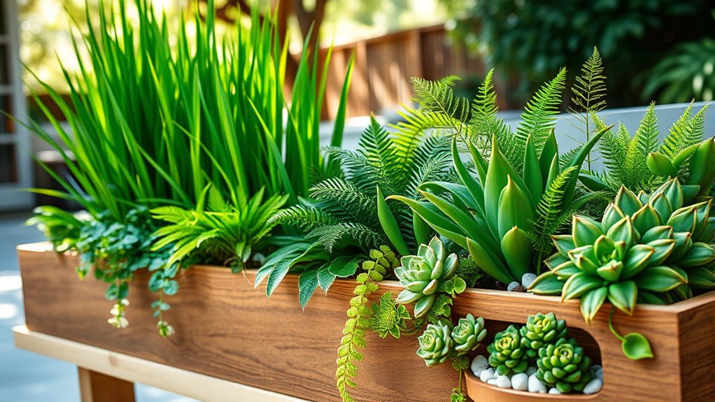 monochromatic plant arrangement beauty