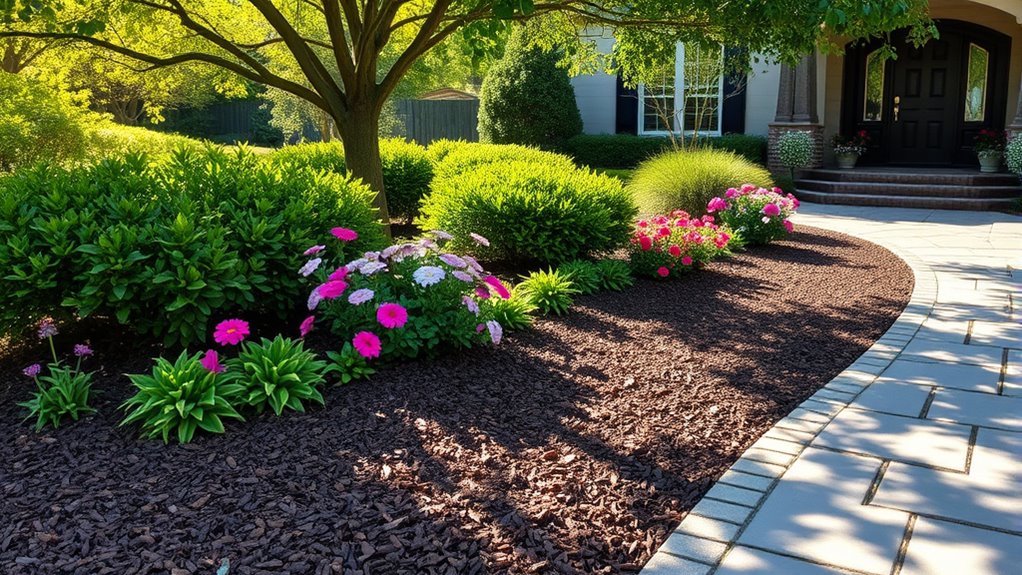 mulch enhances garden appeal