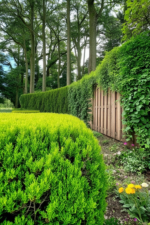 natural barriers for gardens
