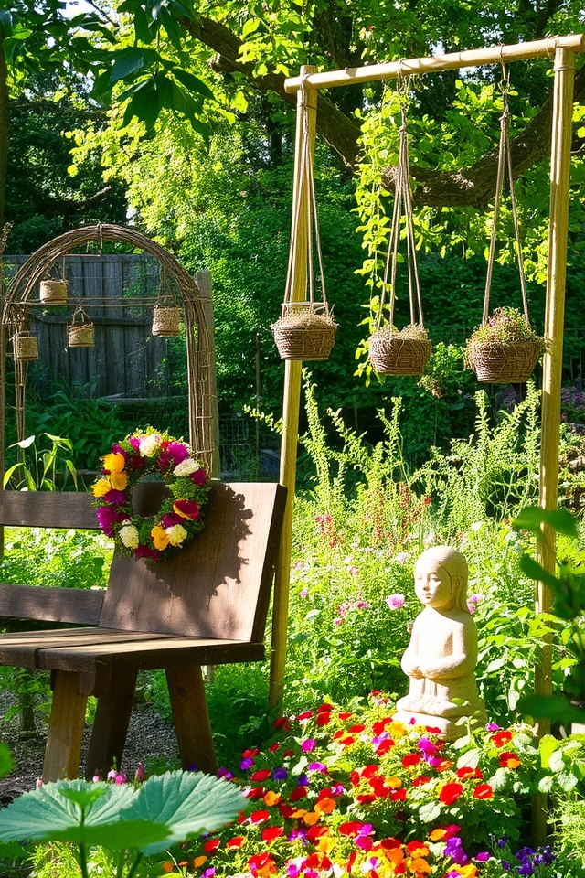 natural garden art decor