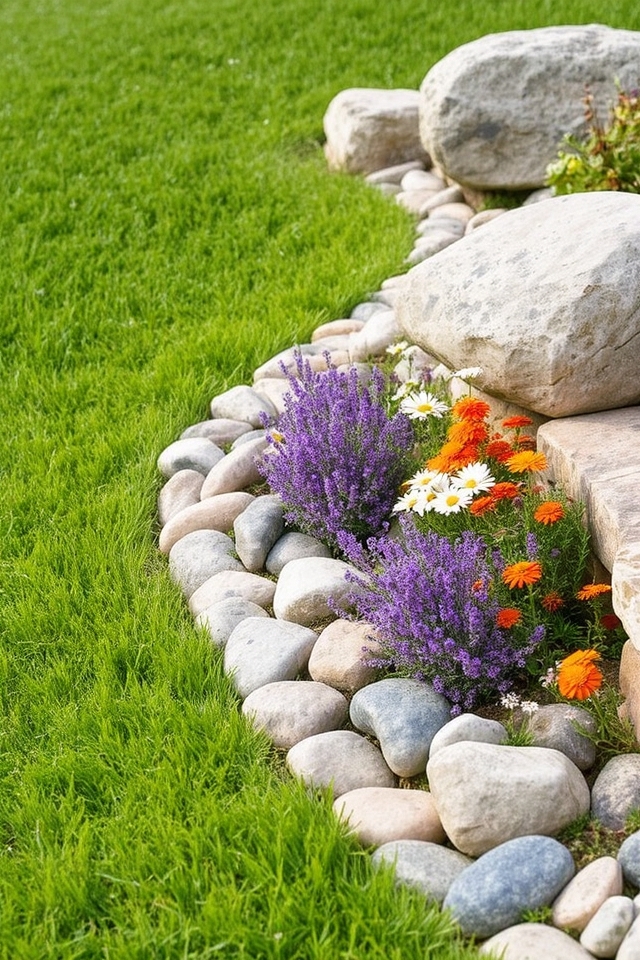 natural landscaping stone borders