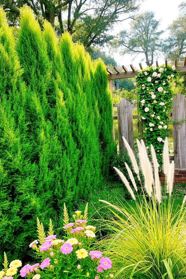natural privacy with plants