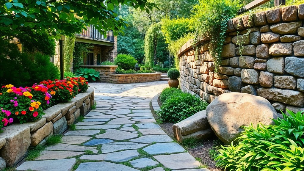 natural stone garden features