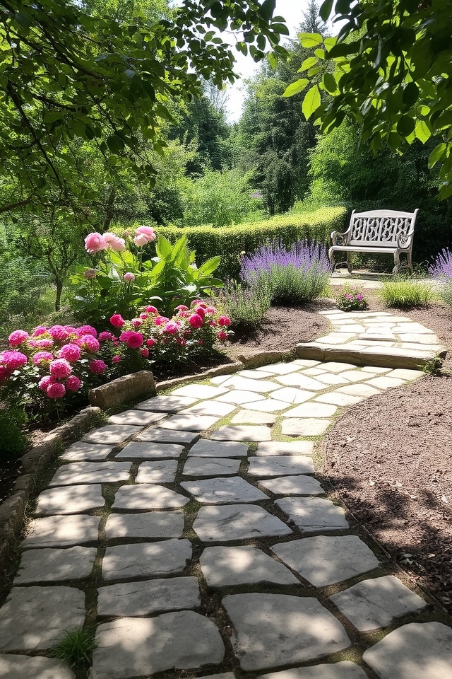 natural stone garden pathways