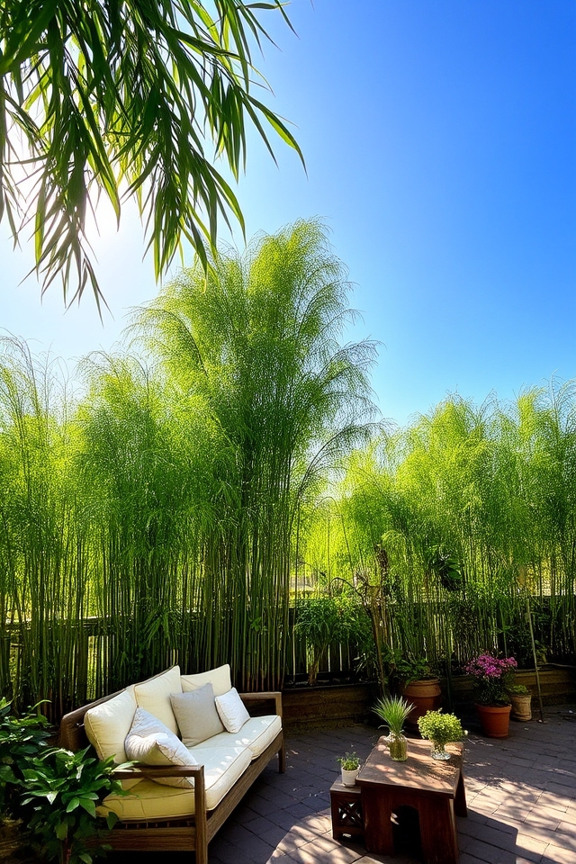 natural stylish bamboo privacy