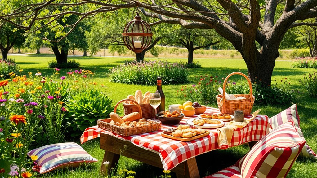nature inspired picnic ambiance