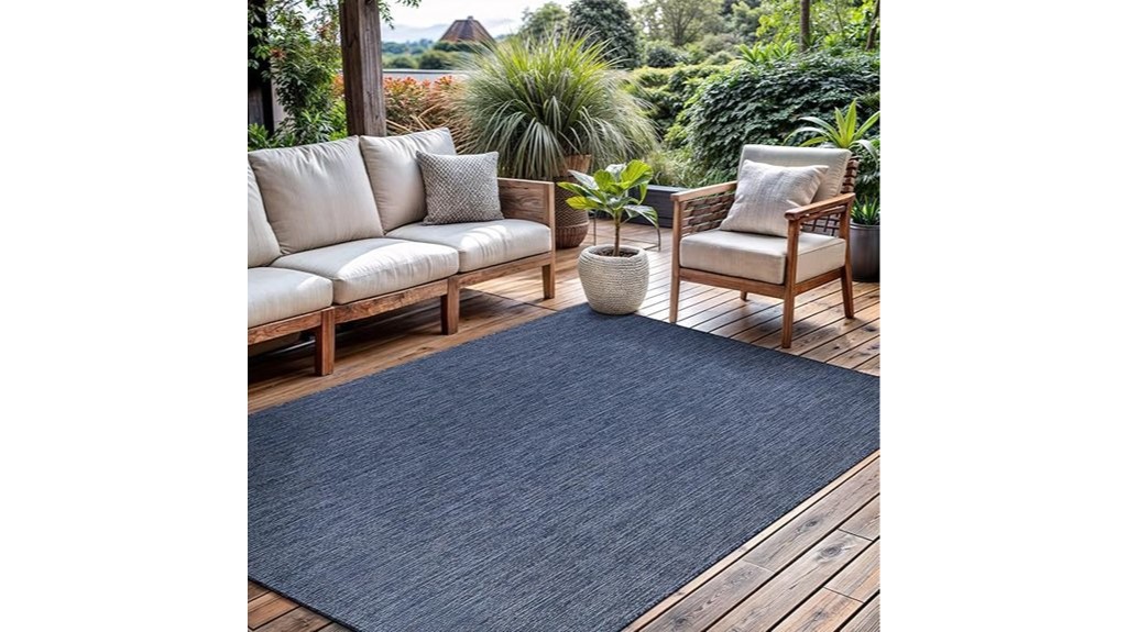 navy blue outdoor rug