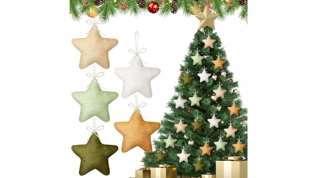 neutral star tree ornaments