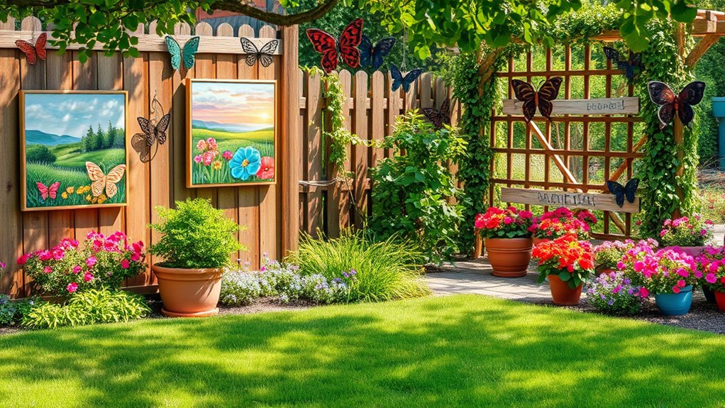 outdoor art enhances gardens