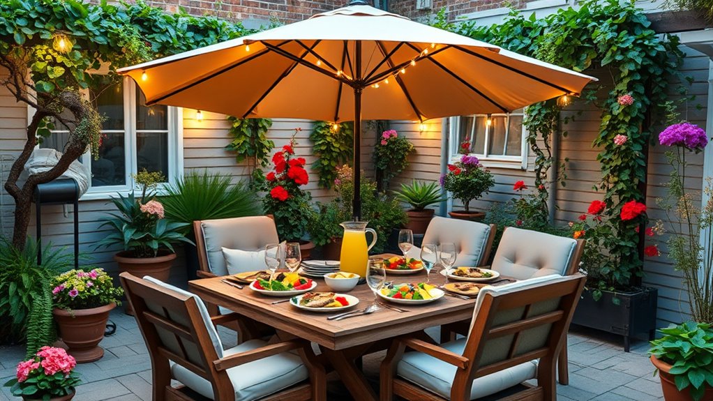 outdoor dining space design
