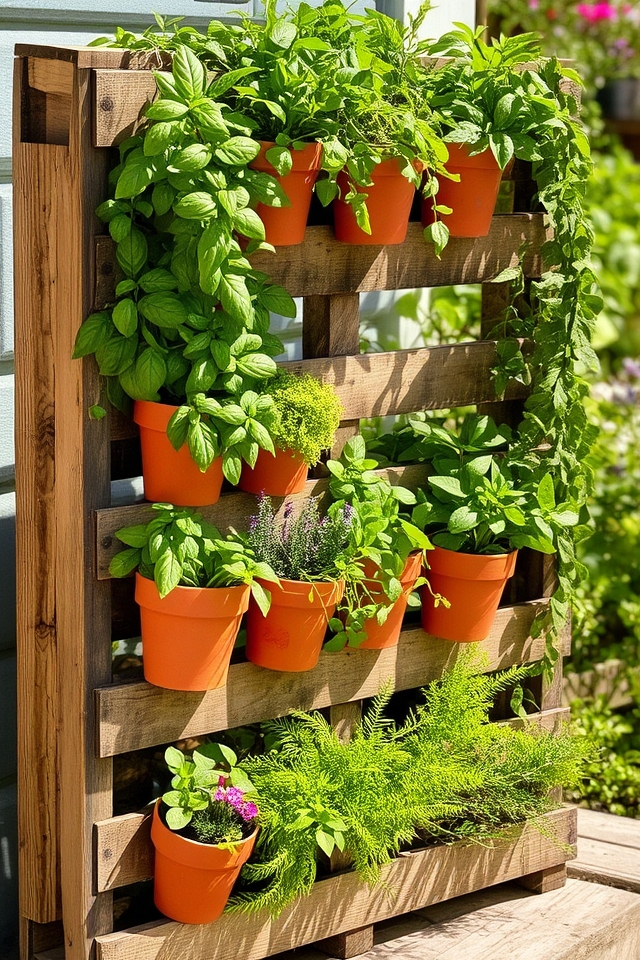 pallet herb garden transformation