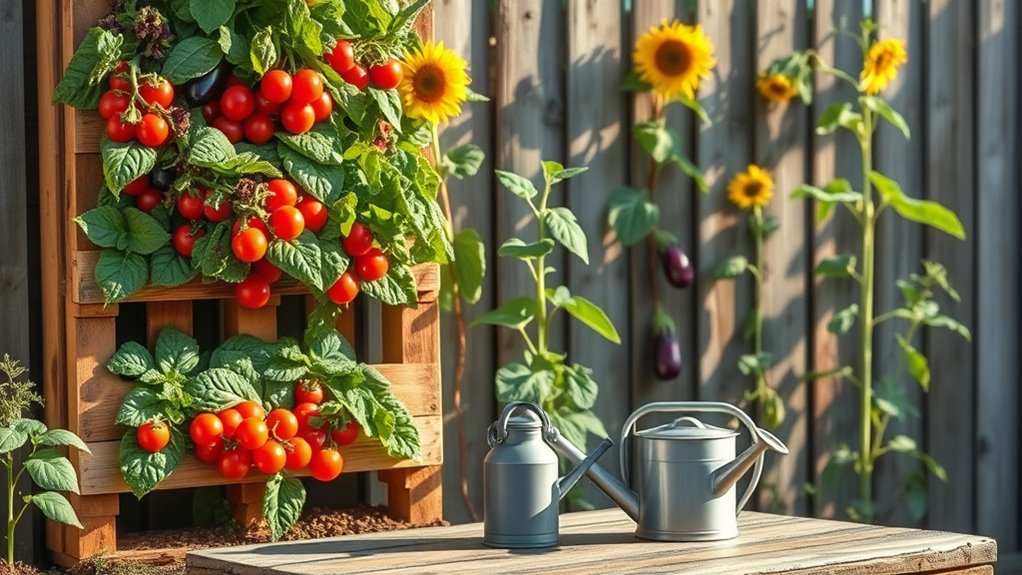 pallets for vertical gardening