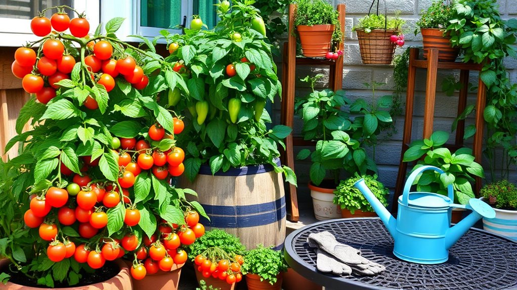 patio container vegetable gardening