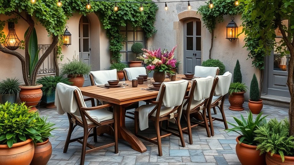 paved terrace for dining