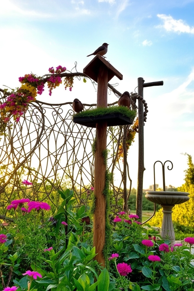 perches and fenced habitats