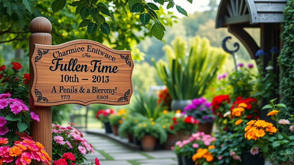 personalized garden signs enhance aesthetics