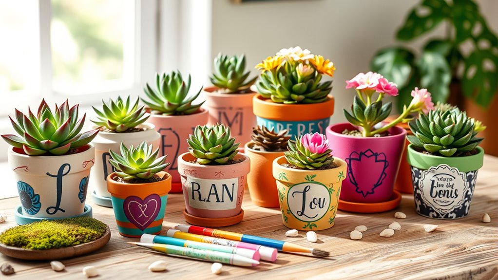 personalized plant pot gifts