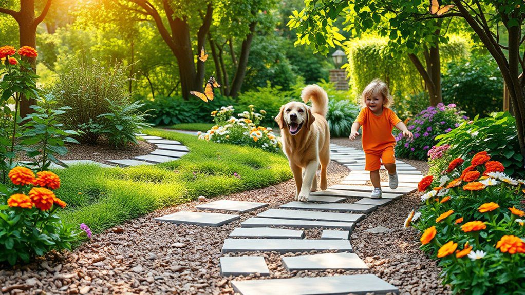 pet friendly garden pathway design