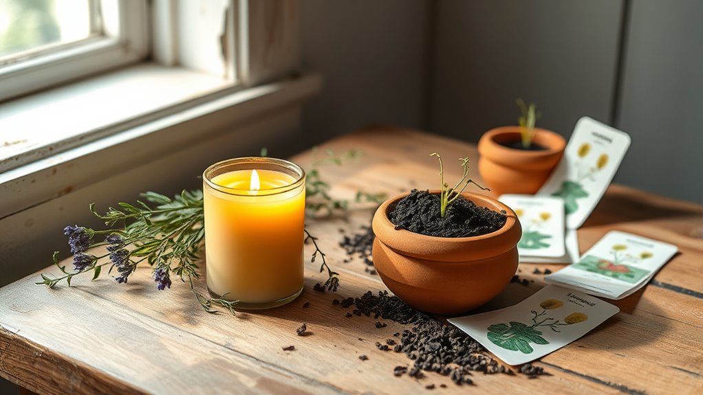 plantable aromatic candle gift