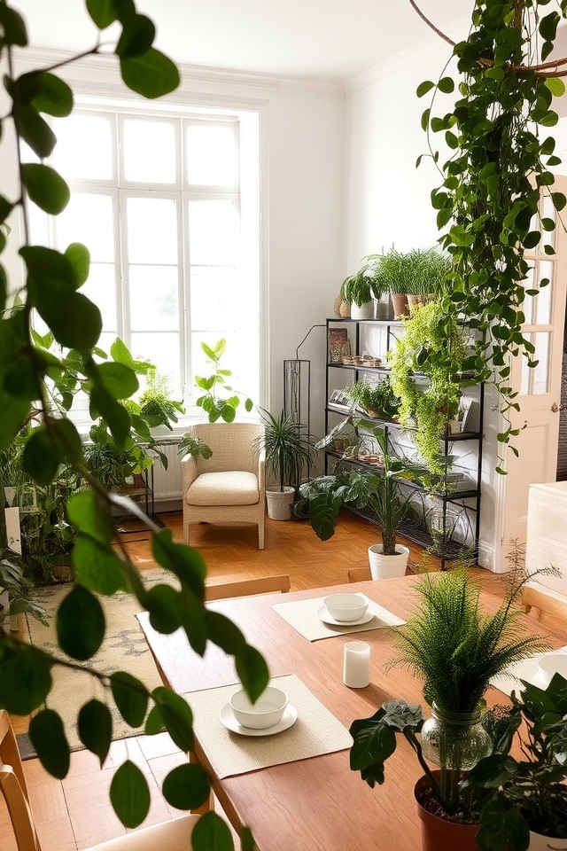 plants creating spatial boundaries
