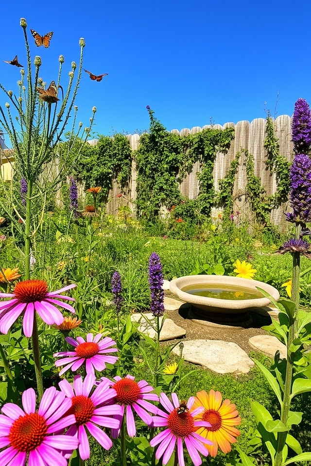 pollinator friendly native plant garden